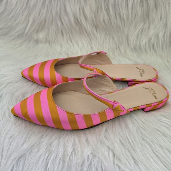 J. Crew Pink and Orange Striped Mules - Picture 2 of 6